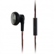 JCALLY EP01 3.5mm Wired Headphones 15.4MM Dynamic Flat Head Music Earphone Smart Phone Earbuds Copper Wire with Microphone-Black