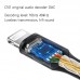 JCALLY JM08L 12Cores Suitable for C101 Lightning MFi silver-plated Headset Adapter 3.5mm Cable for iphone-Black