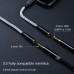 JCALLY JM08L 12Cores Suitable for C101 Lightning MFi silver-plated Headset Adapter 3.5mm Cable for iphone-Black