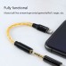 JCALLY JM08L 12Cores Suitable for C101 Lightning MFi silver-plated Headset Adapter 3.5mm Cable for iphone-Black