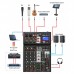 6 Channel DJ Sound Mixer Portable Digital Mixer With 24 DSP Echo OTG Jack USB 48V Phantom Power Sound Card Mixing Console REC