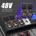 6 Channel DJ Sound Mixer Portable Digital Mixer With 24 DSP Echo OTG Jack USB 48V Phantom Power Sound Card Mixing Console REC