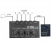 HA400 Mini Amplifier 4 Channels Mini Audio Stereo Headphone Amplifier With Power Adapter Black