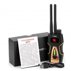 T-8000 RF Detector Hidden Camera Detector 1MHz-8000MHz GPS Detector Dual Antennas Privacy Tool