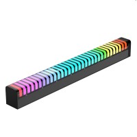 Dancing Rainbow 32-LED 3D RGB Rhythm Light Car Atmosphere Light Desktop Voice-Control Music Spectrum