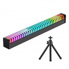 3D RGB Rhythm Light Desktop Atmosphere Light w/ Tripod Stand For Computer Power Amplifier Music Game