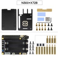  X728 Board with Cooling Ultra-thin CNC Aluminum Alloy Metal Shell Protective Case for Raspberry 4 Model B