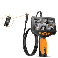 TESLONG Dual-Lens Industrial Endoscope Camera 1MP Borescope With Semi-Rigid Cable (8MM 1M/3.3FT)