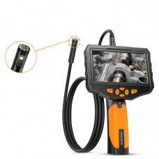 TESLONG Dual-Lens Industrial Endoscope Camera 1MP Borescope With Semi-Rigid Cable (8MM 3M/9.8FT)