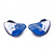 KINERA Freya 3BA+1DD In Ear Earphones Hybrid Hand Painted Earbud HIFI DJ Monitor Headset-Blue&White