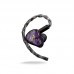 QOA PINK LADY 2BA+1DD Hybrid 3 Driver Unit In Ear Earphone HIFI Monitor Headset With 2Pin Detach Cable Resin IEM Earbud-Light Purple