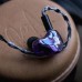 QOA PINK LADY 2BA+1DD Hybrid 3 Driver Unit In Ear Earphone HIFI Monitor Headset With 2Pin Detach Cable Resin IEM Earbud-Light Purple
