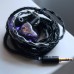 QOA PINK LADY 2BA+1DD Hybrid 3 Driver Unit In Ear Earphone HIFI Monitor Headset With 2Pin Detach Cable Resin IEM Earbud-Light Purple