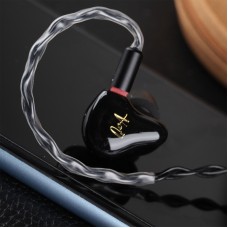 QOA PINK LADY 2BA+1DD Hybrid 3 Driver Unit In Ear Earphone HIFI Monitor Headset With 2Pin Detach Cable Resin IEM Earbud-Dark