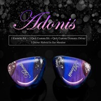 3.5mm 2Pin QOA Adonis CNC Resin Earphone In Ear Monitor +2BA Hybrid Driver Unit HIFI Earbud with Detach 2pin Cable DJ Stage IEM