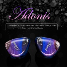 3.5mm 2Pin QOA Adonis CNC Resin Earphone In Ear Monitor +2BA Hybrid Driver Unit HIFI Earbud with Detach 2pin Cable DJ Stage IEM