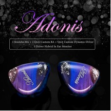 4.4mm 2Pin QOA Adonis CNC Resin Earphone In Ear Monitor +2BA Hybrid Driver Unit HIFI Earbud with Detach 2pin Cable DJ Stage IEM