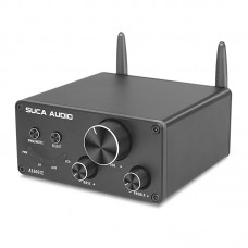 SUCA AUDIO A1602CE Mini Bluetooth Amplifier Digital Amplifier 130Wx2 Hifi Home Amp w/ Power Adapter