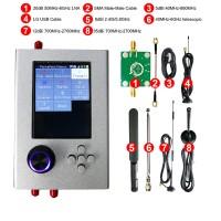 1MHz-6GHz SDR Radio Unassembled HackRF One R9 V2.0.0 + Portapack H2 With 3.2" Screen Antennas