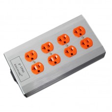 E-TP80 Audio Noise AC Power Filter Power Conditioner Surge Protection Audio Power Purifier Filter US AC Power Socket-Silver&Orange