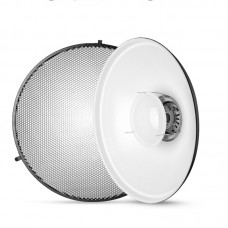 Godox 42CM Inner White Radome Honeycomb Mesh with Soft Cloth Cover Studio Light Flashlight Bowens Mount Universal