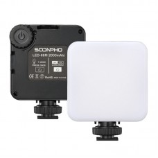 SOONPHO LED-68R LED Webcam Light Video Light Photo Studio Light On Camera Light Video Conference light Soft Diffuser RGB Fill Light