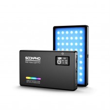 Soonpho P10 RGB Light Panel On-Camera Light Full Color Video Light Kit Dimmable 2500K-8500K Bi-Color Panel Light CRI 95-Black