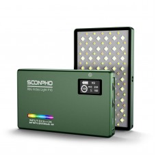 Soonpho P10 RGB Light Panel On-Camera Light Full Color Output Video Light Kit Dimmable 2500K-8500K Bi-Color Panel Light CRI 95-Green