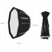 TRIOPO 55cm Octagon Foldable Softbox Bracket Bowns Mount Soft Box for Godox Yongnuo Speedlite Flash Light