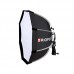 TRIOPO 90cm Foldable Octagon Softbox Bracket Mount Soft Box with Handle for Godox Yongnuo Speedlite Flash Light