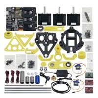 Scara Robotic Arm with Stepper Motor Controller Maker Open Source Arduino Blockly Graphical Programming Robotic Hand