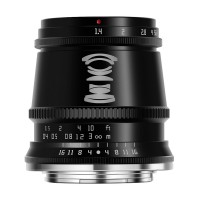 TTArtisan 17MM F1.4 Lens Large Aperture Wide-Angle Fixed-Focus Camera Lens (Black) For Canon M Mount