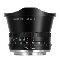 TTArtisan 7.5MM F2 Lens Wide-Angle Fisheye Lens Manual Focus (Black) For M43 Mount Olympus Panasonic