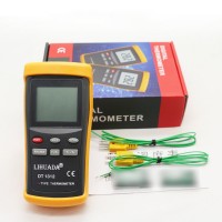 DT1312 Dual-Channel K Type Thermometer Thermocouple Thermometer w/ Standard Probe For -50 To 204℃