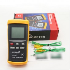 DT1312 Dual-Channel K Type Thermometer Thermocouple Thermometer w/ Standard Probe For -50 To 204℃