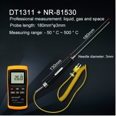 DT1311 K Type Thermometer Single-Channel Thermocouple Thermometer + NR-81530 Probe (-50 To 500℃)