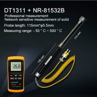 DT1311 K Type Thermometer Single-Channel Thermocouple Thermometer + NR-81532B Probe (-50 To 500℃)