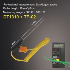 DT1310 Thermocouple Thermometer High-Precision K Type Thermometer + TP-02 Probe (Range -50℃ To 500℃)