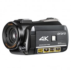 ORDRO AC3 30MP 4K Camcorder Wifi DV Camera Night Version 30X Digital Zoom Fits Live Streamers