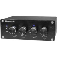 Heareal-H1 Audio Mixer Sound Mixer 4 Inputs 1 Output Independent Volume Control for Musicians DJ