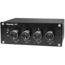 Heareal-H1 Audio Mixer Sound Mixer 4 Inputs 1 Output Independent Volume Control for Musicians DJ