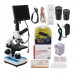 400X Blood Microscope Digital Microscope 5MP Pixel XSP-116D + 7 Inch LCD Display + Aluminum Case 