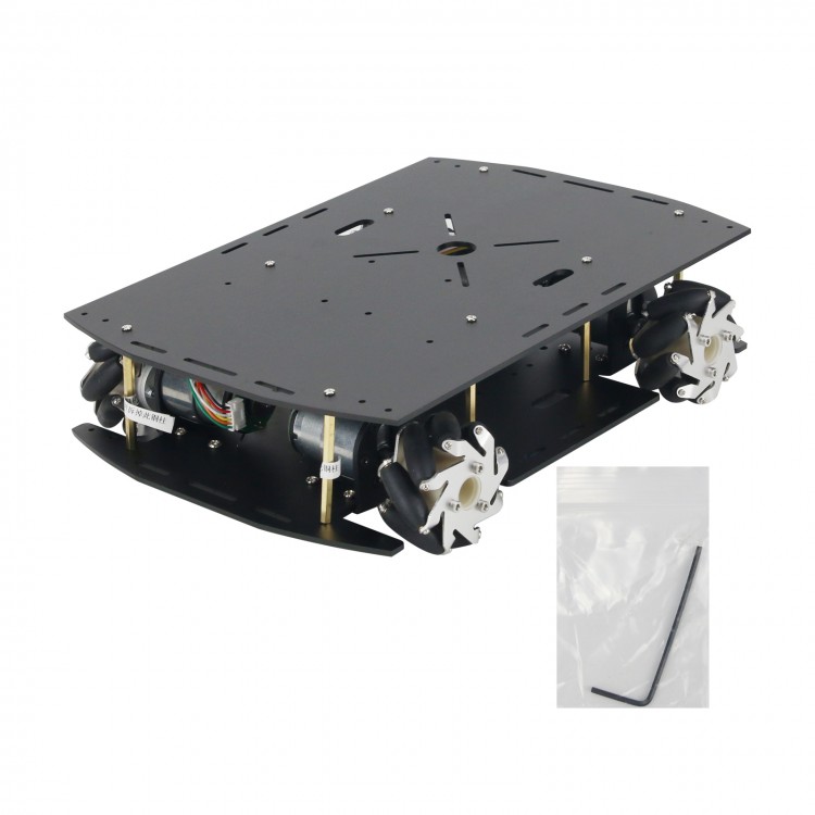 4WD 60mm Mecanum Wheel Robot Car Chassis Kit 10Kg Load for Arduino ...