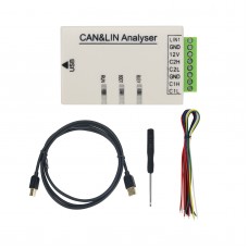 UTA0401 CAN & LIN Analyser w/ Plastic Shell USB To LIN CAN PWM K Support DBC LDF Protocol Analysis