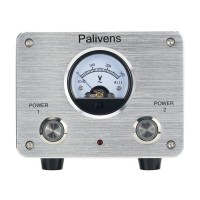 Palivens P20 Silver Audio Power Filter Power Supply Filter Pointer Type Voltage Meter Blue Backlight