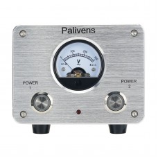 Palivens P20 Silver Audio Power Filter Power Supply Filter Pointer Type Voltage Meter Blue Backlight