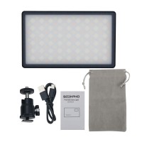 Soonpho P10 RGB Light Panel On-Camera Light Full Color Video Light Kit Dimmable 2500K-8500K Bi-Color Panel Light CRI 95-Black