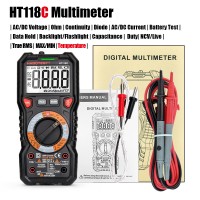 HABOTEST HT118C Manual Range Digital Multimeter Tester NCV TRMS 6000 Count Temperature Test Function
