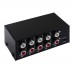 B063 1-Input 4-Output Audio Signal Splitter Box Stereo Signal Source Splitter with RCA Ports