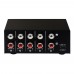 B063 1-Input 4-Output Audio Signal Splitter Box Stereo Signal Source Splitter with RCA Ports